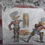 Pompei, scoperto affresco con gladiatori