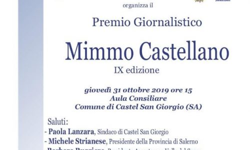 Premio giornalistico “Mimmo Castellano”, tutto pronto per la IX edizione