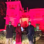 A Sorrento villa Fiorentino si illumina di rosso
