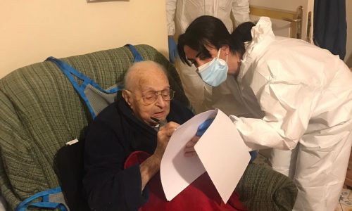 Gary Spampanato, vaccinato a 102 anni