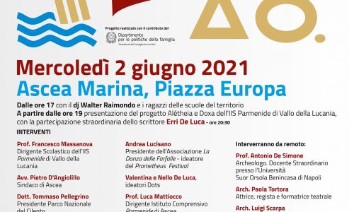 Parte il 2 giugno ad Ascea Marina il progetto “Alétheia e Doxa”