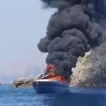 Incendi su imbarcazioni nei due golfi (Video e foto)
