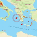 Scossa di 5,6 nel mar Ionio greco